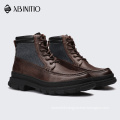 ABINITIO Chinese Oem Comfortable Male Men Warm Winter Leather Boots Shoes